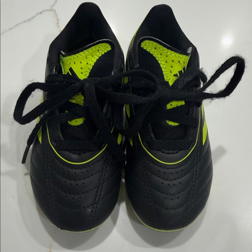 Adidas Black and Green Soccer Cleats